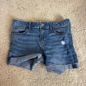 SALE! Gap Kids Stretch Midi Distressed Jeans Shorts. Adjustable. Size: 12.